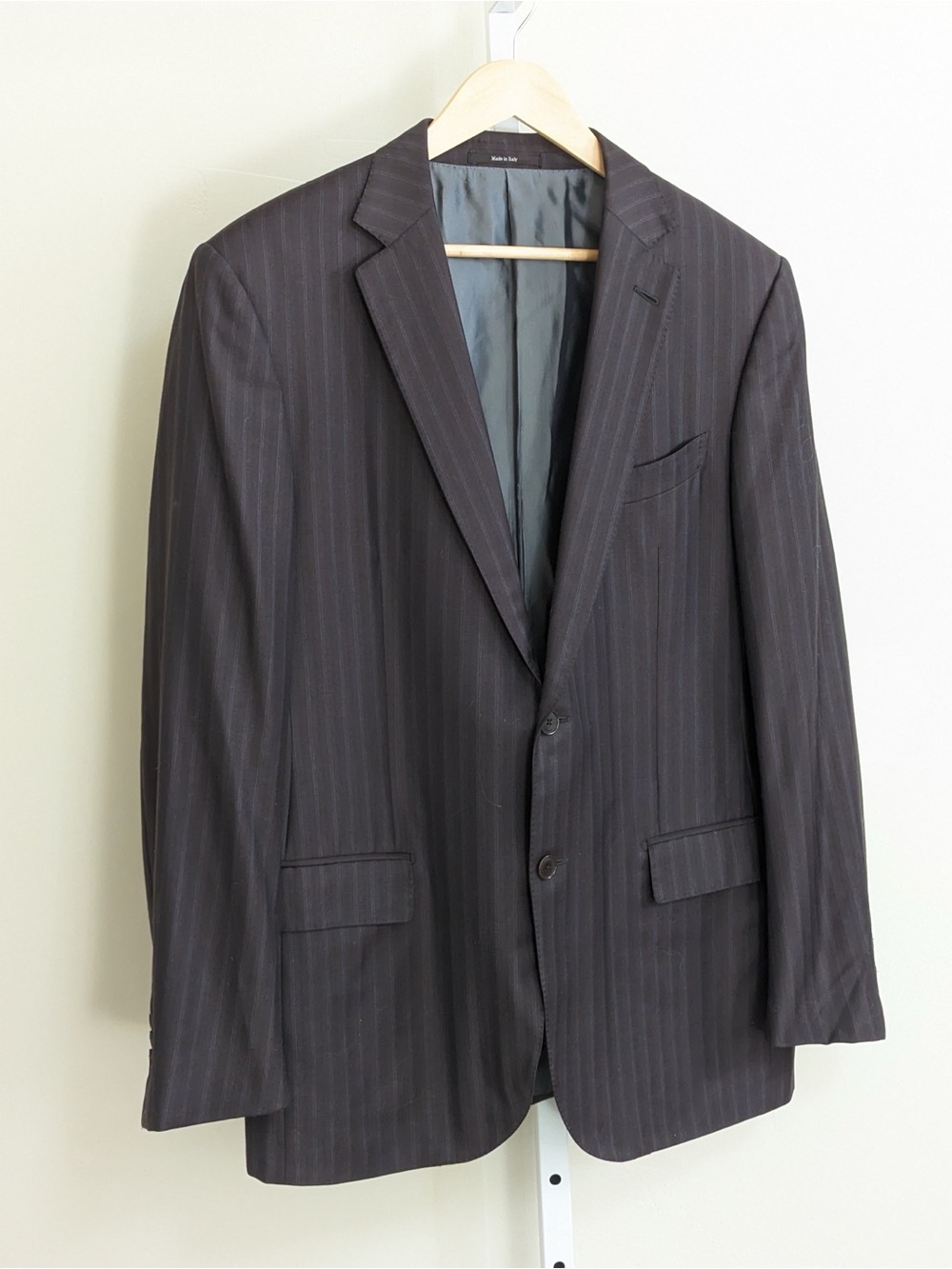 Ermenegildo Zegna Trofeo Wool Pinstripe Blazer Men’s 42R Made in Italy